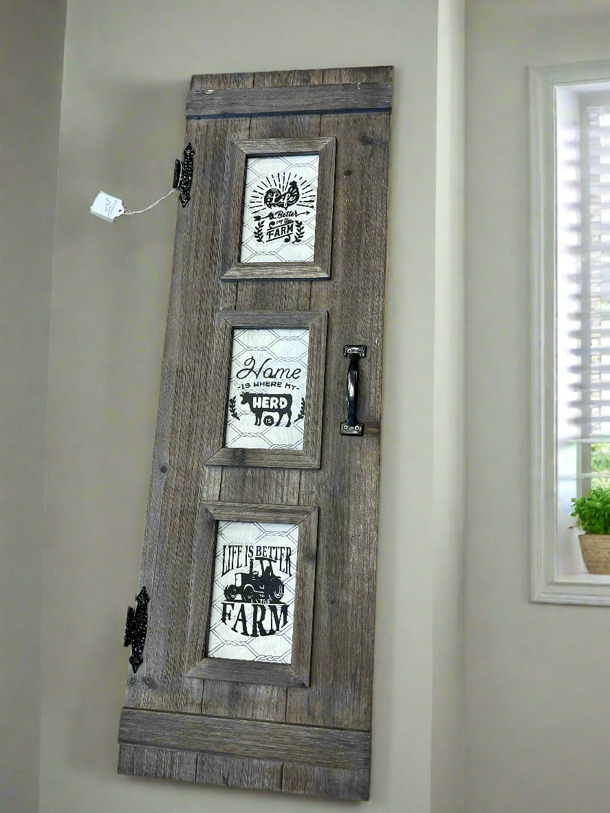 Farm Shutter Decor Picture Frame